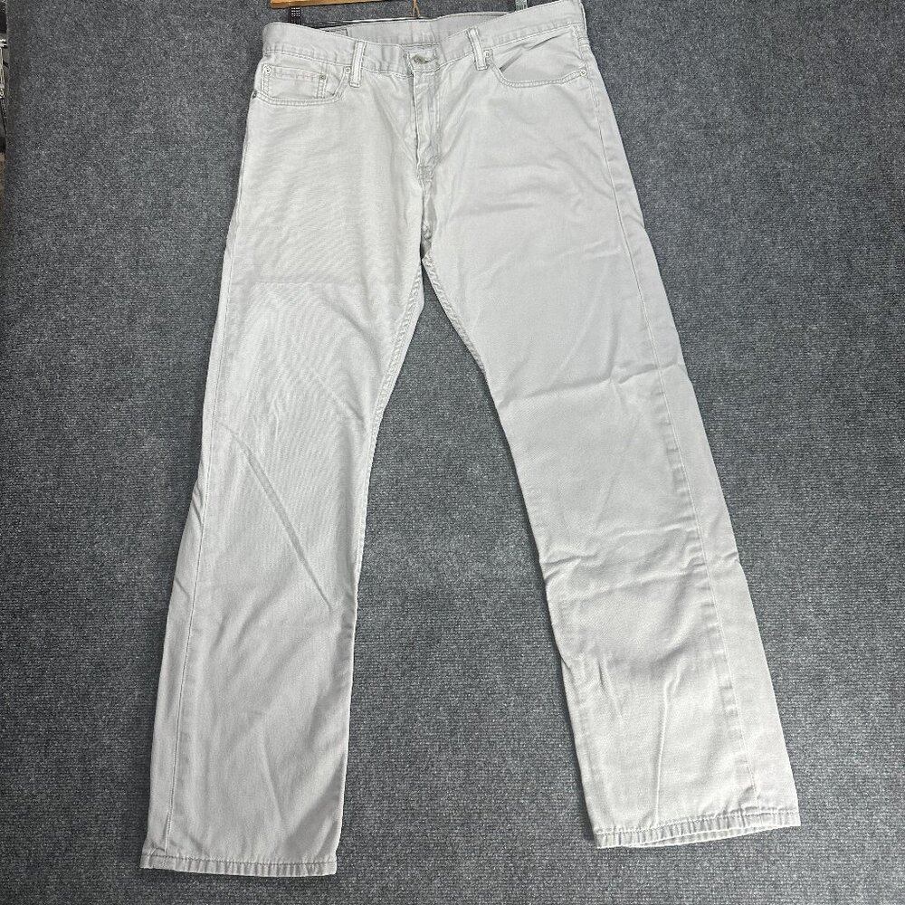 Levis 511 Pants Mens 36 Gray Cotton Straight Leg Pockets Zip Fly